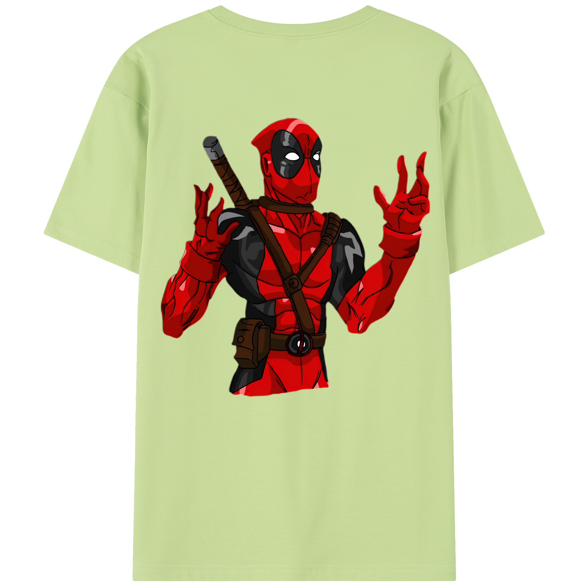 （画像用） Deadpool デッドプール 綿100％半袖Tシャツ（背面プリント）